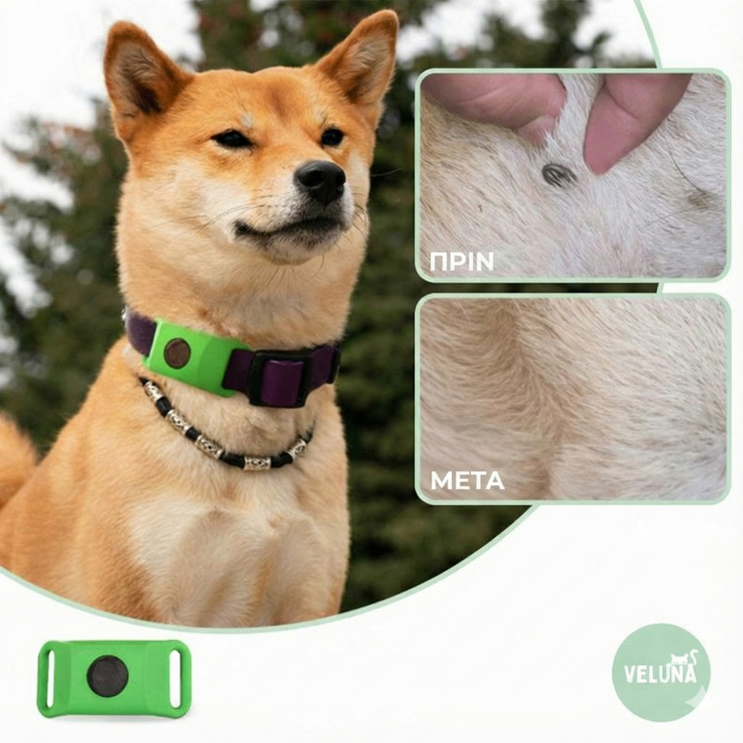 Περιλαίμιο Veluna κατά των Ψύλλων και Τσιμπουριών