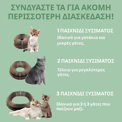 Διαδραστικό ξυστράκι γάτας με μπάλα συμπεριλαμβανόμενη