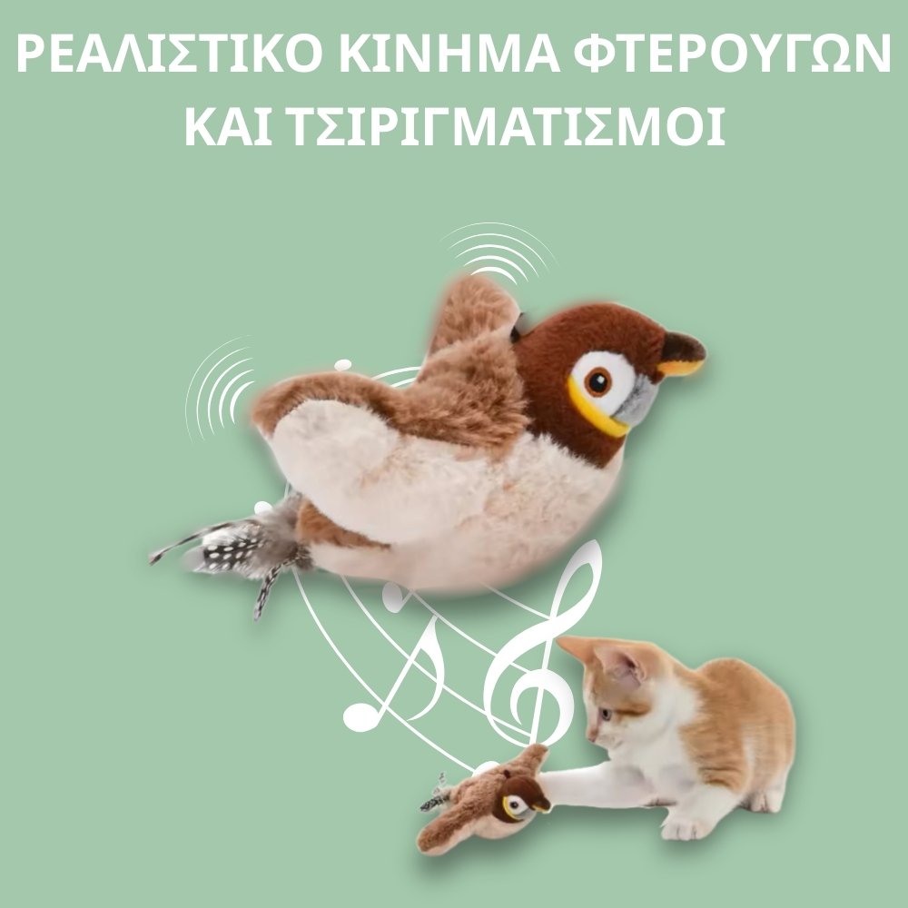 Διαδραστικό παιχνίδι πουλί για γάτες