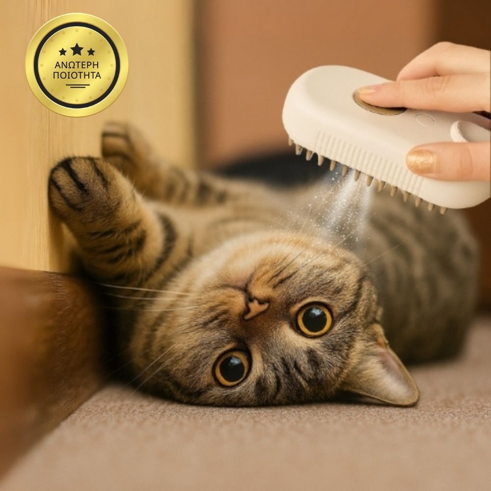Πολυχρηστική Βούρτσα Ατμού 4‑σε‑1 για γάτες