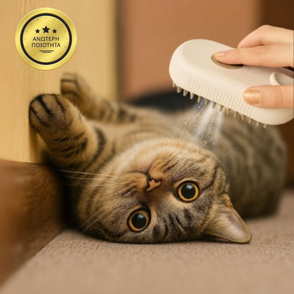 Πολυχρηστική Βούρτσα Ατμού 4‑σε‑1 για γάτες